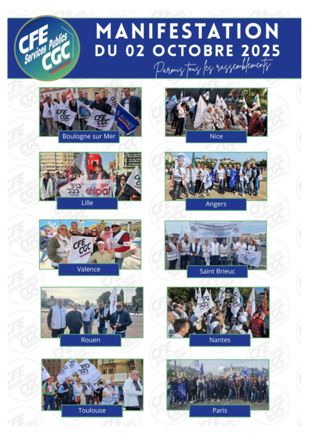 MANIFESTATIONS DU 02 OCTOBRE 2025